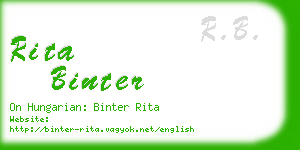 rita binter business card